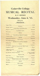 1913 Musical Recital Program