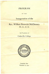 Dr. McChesney Inauguration Program