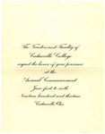 1913 Commencement Invitation by Cedarville College