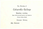 1913 Faculty Invitation by Cedarville College