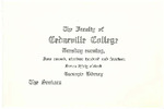 1914 Faculty Invitation by Cedarville College