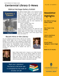 Centennial Library E-News, September/October 2022 by Cedarville University