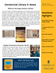 Centennial Library E-News, November/December 2022 by Cedarville University