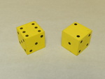 Jumbo foam dot dice by Cedarville University