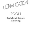 Department of Nursing Class of 2008 Convocation Program by Cedarville University