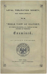 Bible View of Slavery by Henry Drisler