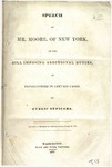 Speech of Mr. Moore, of New York