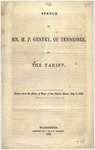 Speech of Mr. M. P. Gentry, of Tennessee, on the Tariff