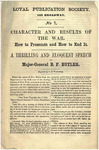 Character and Results of the War by Benjamin Franklin Butler