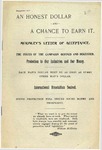 An Honest Dollar and a Chance to Earn It: McKinley's Letter of Acceptance by William McKinley