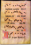 Manuscript Leaf from Antiphonal in Latin circa 1550