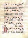 Manuscript Leaf from Antiphonal in Latin circa 1550