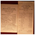 Play Programs from 1927 and 1928 by Cedarville University