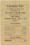 "A Kentucky Belle" Program by Cedarville College